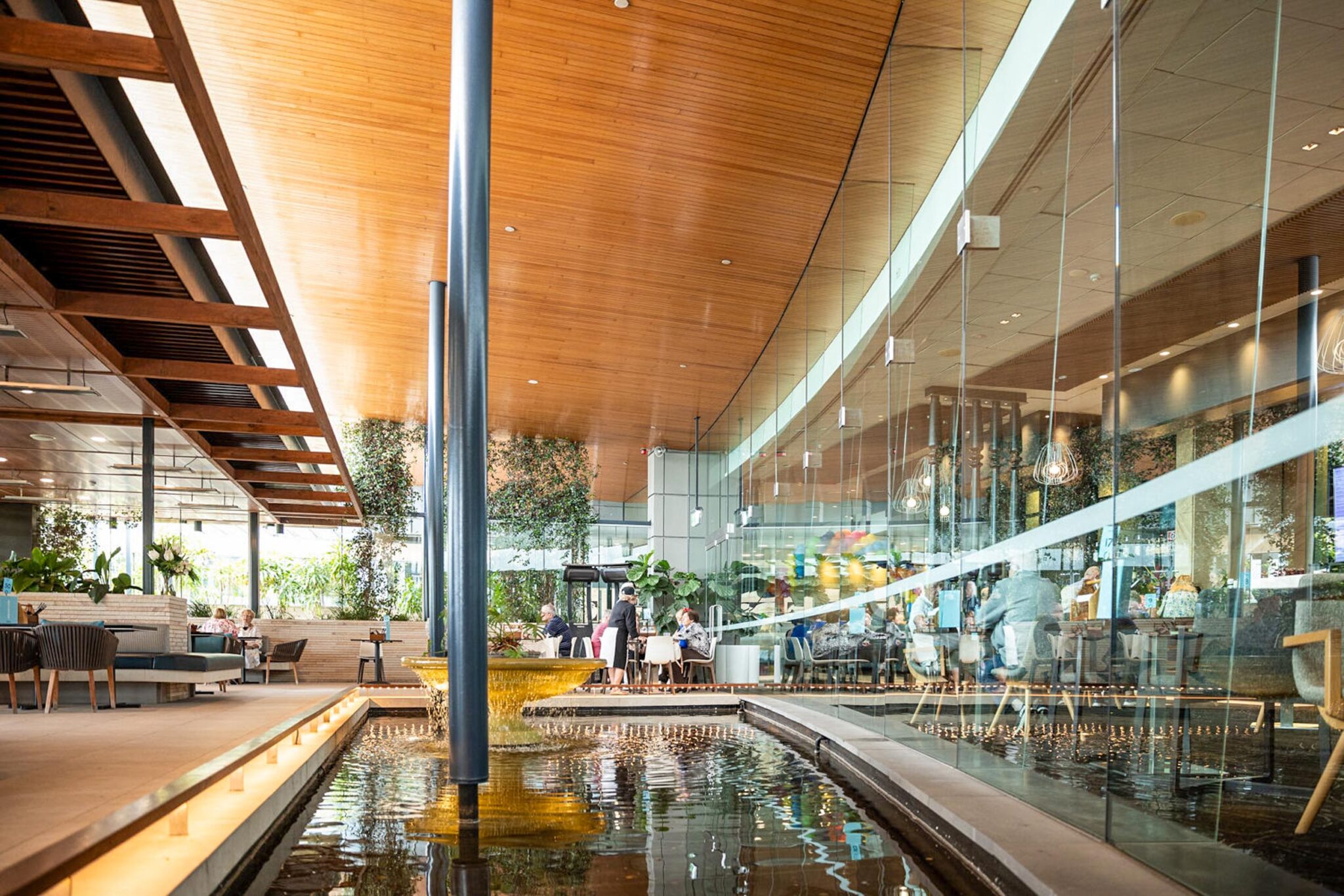 Water feature at Aqua